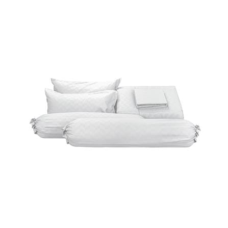 ชุดผ้าปูที่นอน 5 ฟุต (ชุด 6 ชิ้น) PICASSO BASIC สี WHITE_2