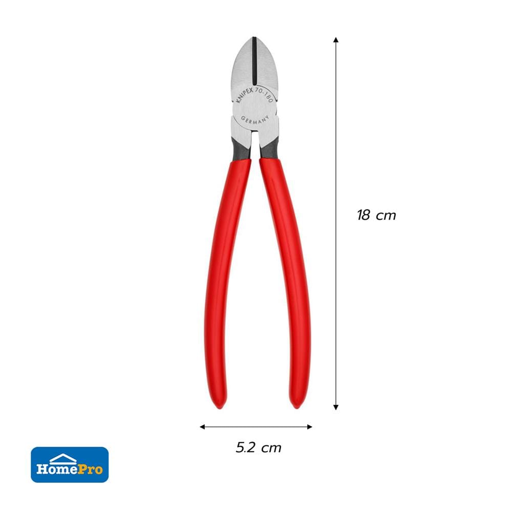 คีมตัดทแยงมุม 180 มม. KNIPEX 70 01 180