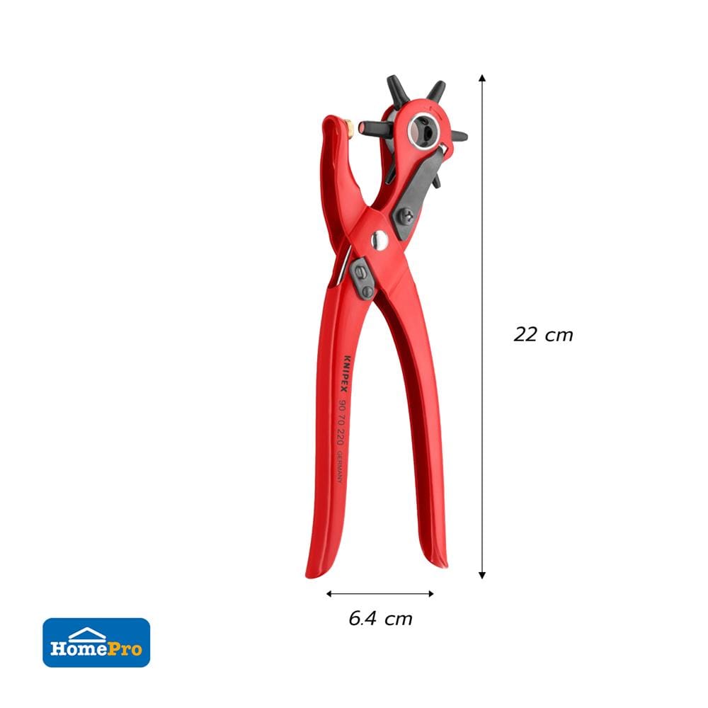 คีมเจาะรูเข็มขัด 220 มม. KNIPEX 90 70 220
