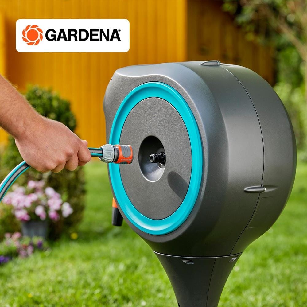 สายยางโรลอัตโนมัติ GARDENA 3/8 นิ้ว x 15 ม. สีฟ้า-ดำ