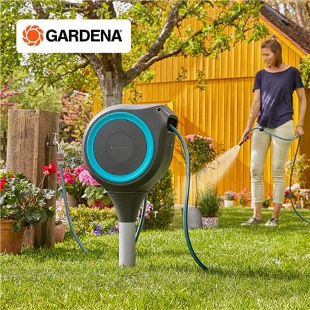 สายยางโรลอัตโนมัติ GARDENA 3/8 นิ้ว x 15 ม. สีฟ้า-ดำ_5