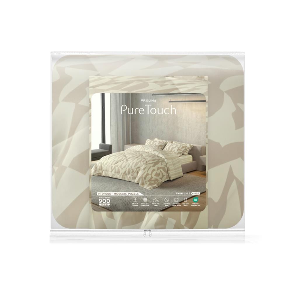 ชุดผ้าปูที่นอน 3.5 ฟุต (ชุด 4 ชิ้น) FROLINA PURE TOUCH PTDF006