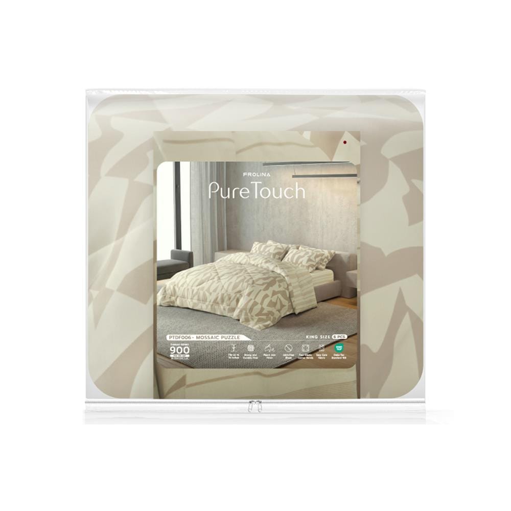 ชุดผ้าปูที่นอน 6 ฟุต (ชุด 6 ชิ้น) FROLINA PURE TOUCH PTDF006
