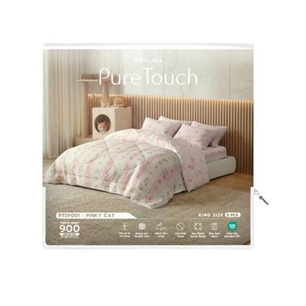ชุดผ้าปูที่นอน 6 ฟุต (ชุด 5 ชิ้น) FROLINA PURE TOUCH PTDF001_3