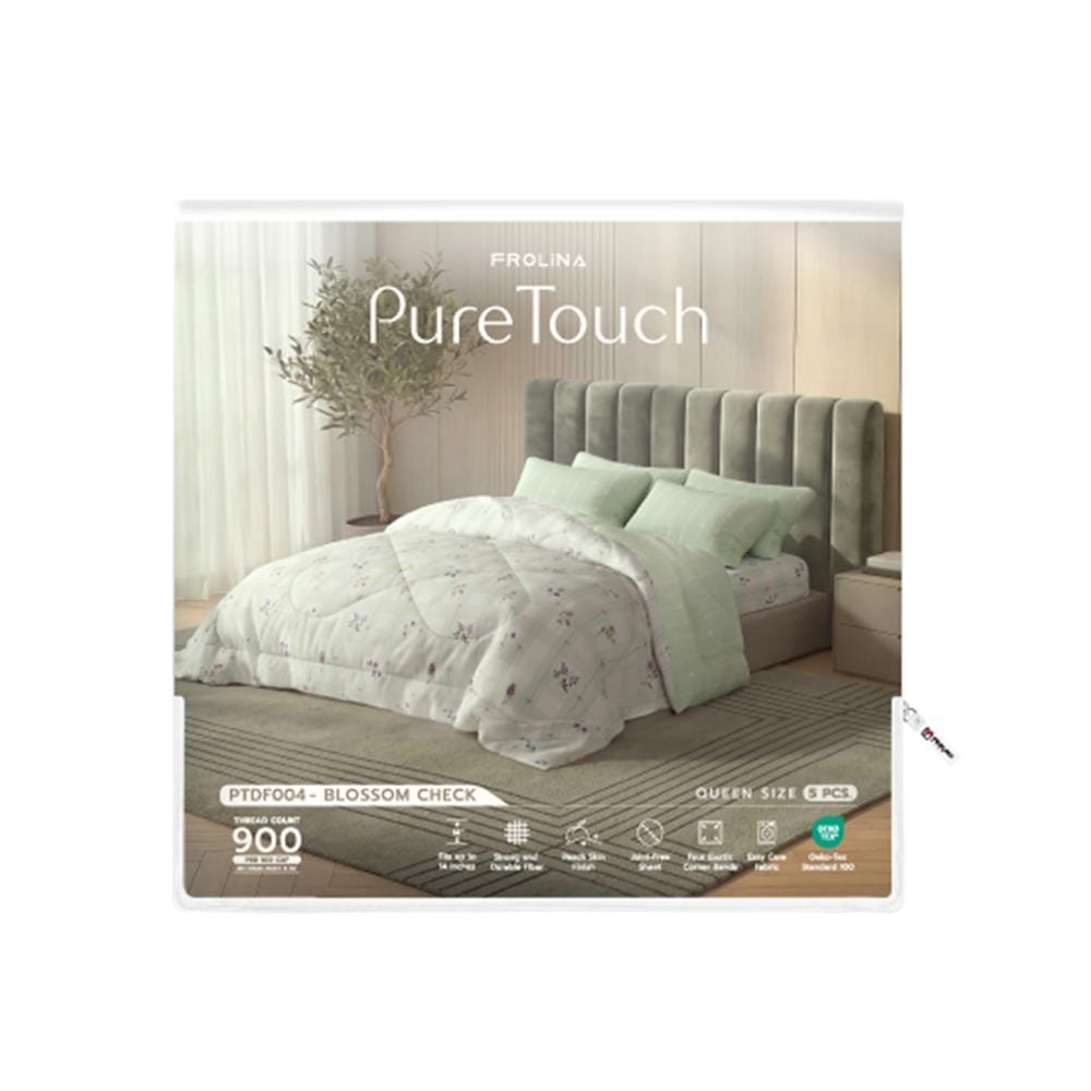 ชุดผ้าปูที่นอน 5 ฟุต (ชุด 5 ชิ้น) FROLINA PURE TOUCH PTDF003