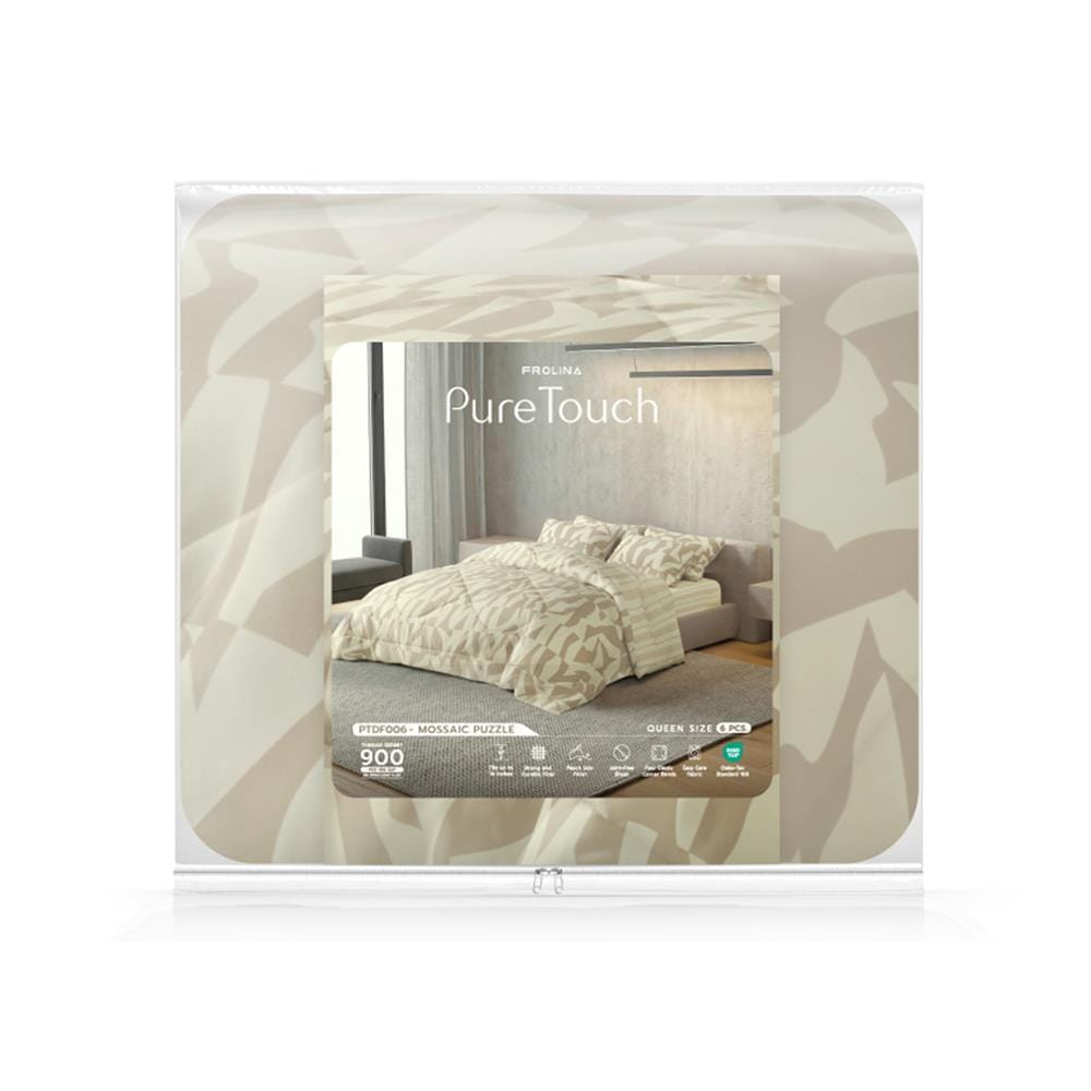 ชุดผ้าปูที่นอน 5 ฟุต (ชุด 6 ชิ้น) FROLINA PURE TOUCH PTDF006