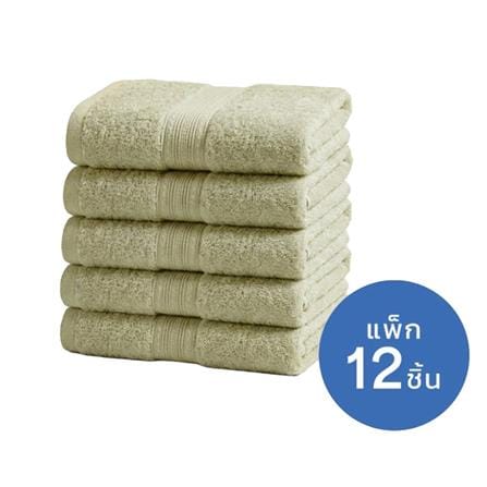 ผ้าขนหนู MIDAS BASIC LIVING 30x60 นิ้ว สี MATCHA (แพ็ก 12 ชิ้น)_0