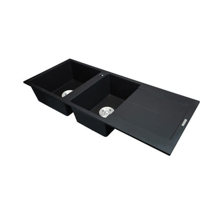 ซิงค์ฝัง 2 หลุม 1 ที่พัก HAFELE STONEQ 495.39.633 สี METALLIC_1