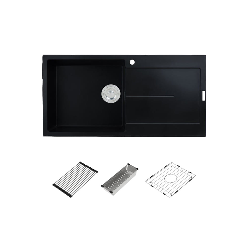 ซิงค์ฝัง 1 หลุม 1 ที่พัก HAFELE STONEQ 495.39.637 สี DEEP BLACK