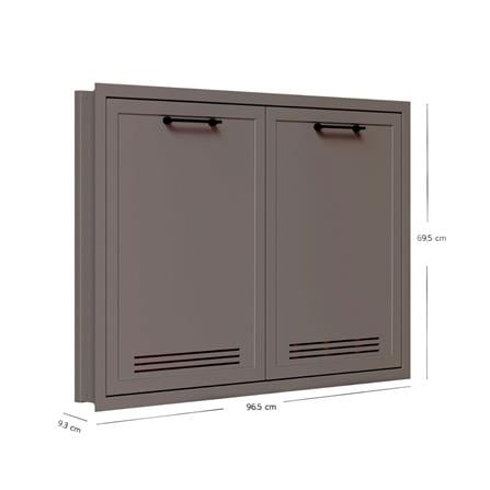 บานซิงค์คู่ KING NEX FLORENCE 96.5x69.5 ซม. สี MOCHA_2