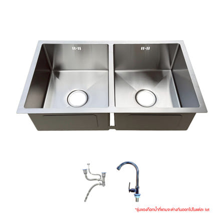 ซิงค์ฝัง 2 หลุม S-FLO NL0121-SI-SS สีเงิน_0