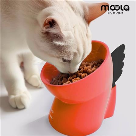 ชามใส่อาหารสัตว์เลี้ยง MOOLA สีแดง_2