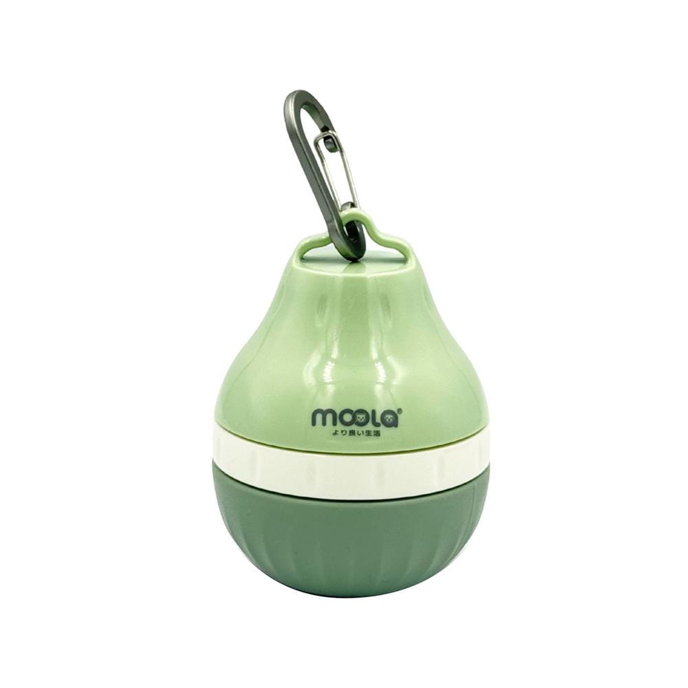 ขวดน้ำพกพาสัตว์เลี้ยง MOOLA 200 มล. สีเขียว