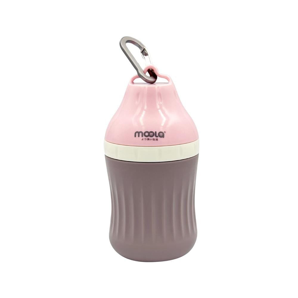 ขวดน้ำพกพาสัตว์เลี้ยง MOOLA 400 มล. สีชมพู