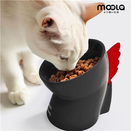 ชามใส่อาหารสัตว์เลี้ยง MOOLA สีดำ_2