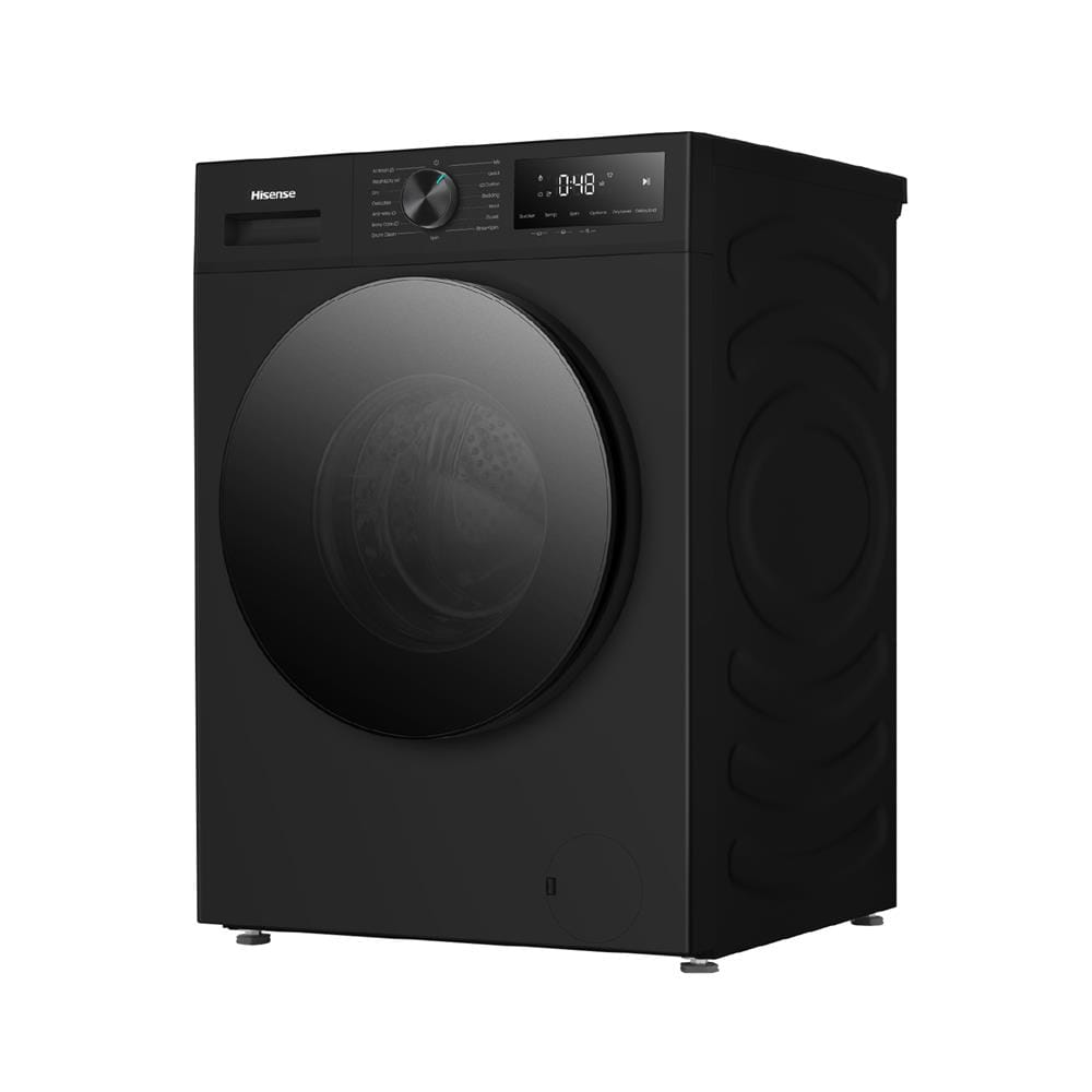 เครื่องซักอบผ้าฝาหน้า HISENSE WD120I142VKL 12/8 กก. 1400 RPM อินเวอร์เตอร์ สีดำ