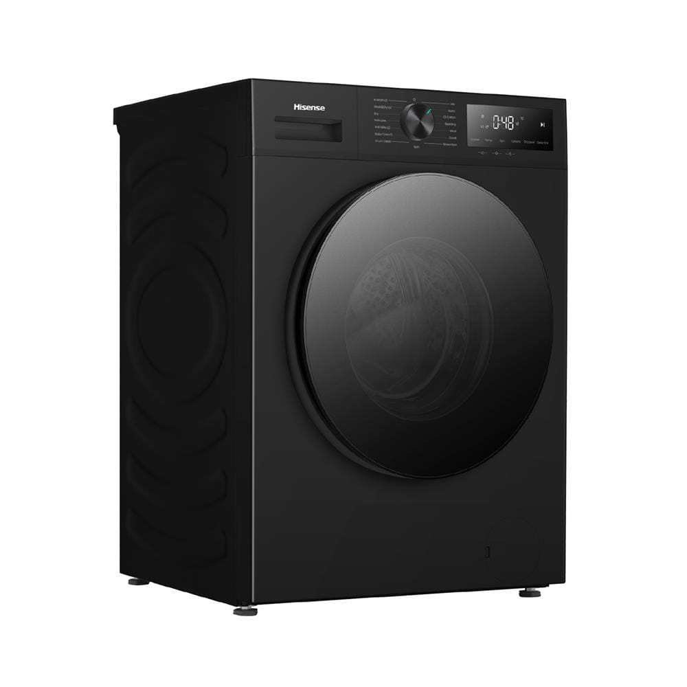 เครื่องซักอบผ้าฝาหน้า HISENSE WD120I142VKL 12/8 กก. 1400 RPM อินเวอร์เตอร์ สีดำ