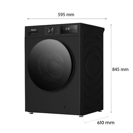 เครื่องซักอบผ้าฝาหน้า HISENSE WD120I142VKL 12/8 กก. 1400 RPM อินเวอร์เตอร์ สีดำ_6