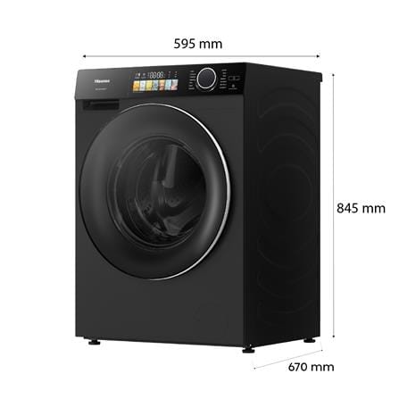 เครื่องซักอบผ้าฝาหน้า HISENSE WD140M5 14/9 กก. 1400RPM อินเวอร์เตอร์ สีดำ_5