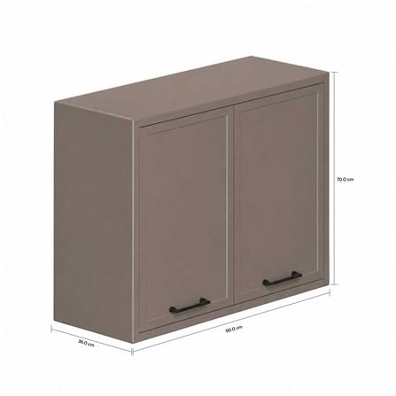 ตู้แขวนคู่ KING NEX B2-NX FLORENCE 90x70 ซม. สี MOCHA_3