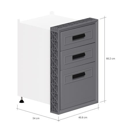 ตู้ลิ้นชัก 3 ชั้น SUPRA A7 46.8x66.2 ซม. สี SILVER GREY_3