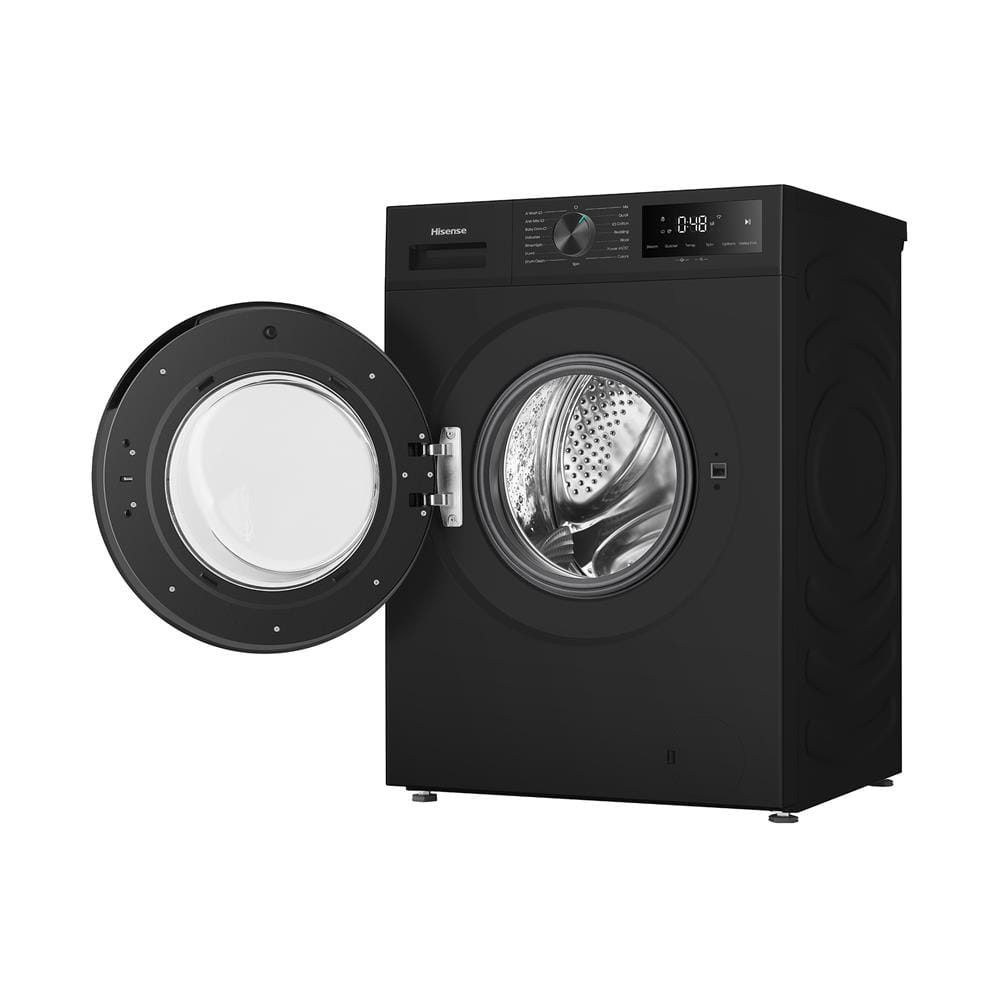 เครื่องซักผ้าฝาหน้า HISENSE WF140I142VKM 14 กก. 1400 RPM อินเวอร์เตอร์ สีดำ