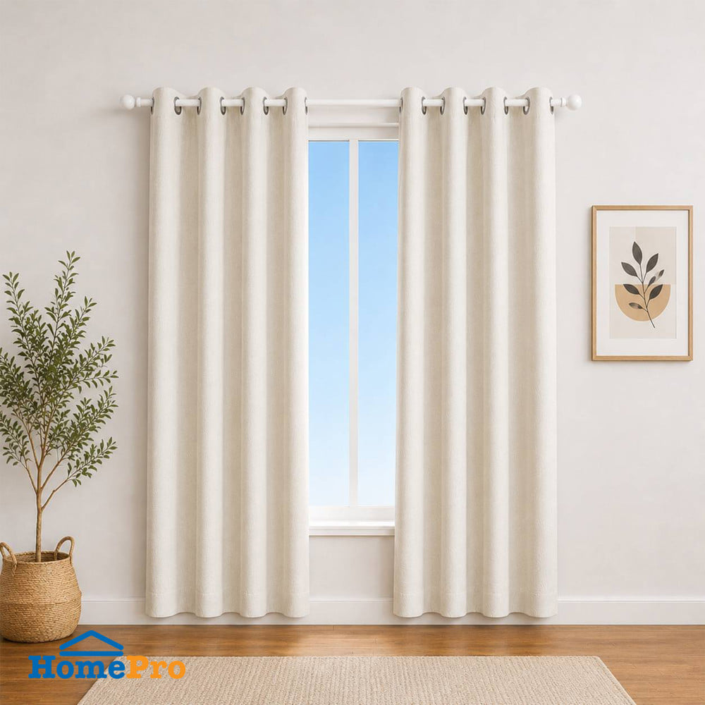 ผ้าม่าน EYELET HOME LIVING STYLE CHERRILL UV 140x220 ซม. สีครีม
