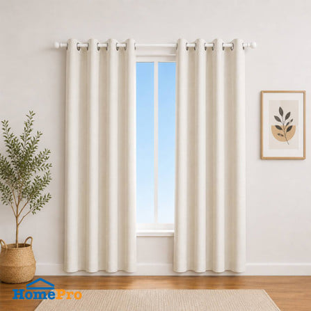 ผ้าม่าน EYELET HOME LIVING STYLE CHERRILL UV 140x220 ซม. สีครีม_3