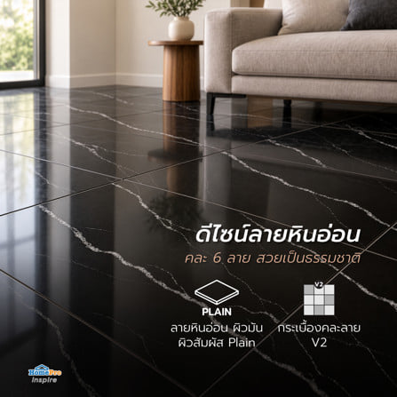 กระเบื้องพื้นพอร์ซเลน 60x60 ซม. TARA แอสตร้า ดำ PM 1.44 ตร.ม._3