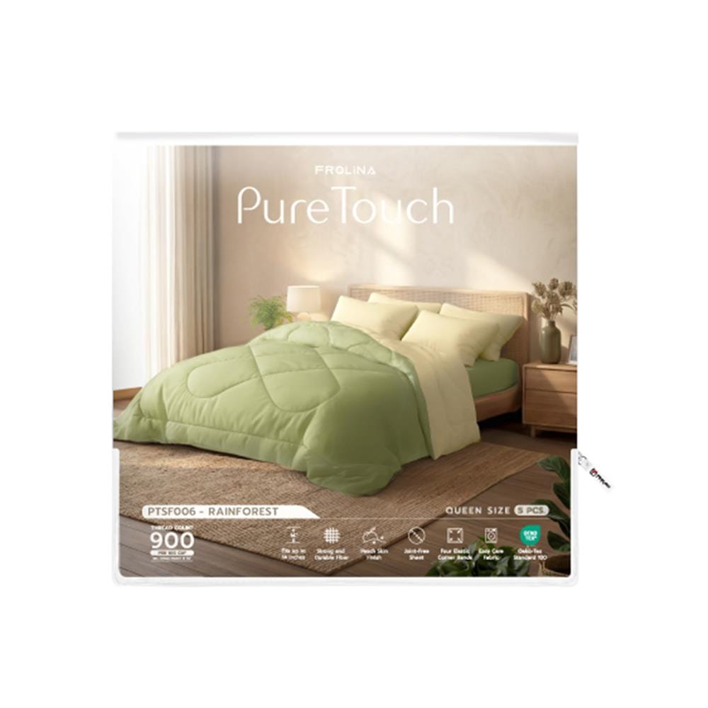 ชุดผ้าปูที่นอน 5 ฟุต (ชุด 5 ชิ้น) FROLINA PURE TOUCH PTSF006