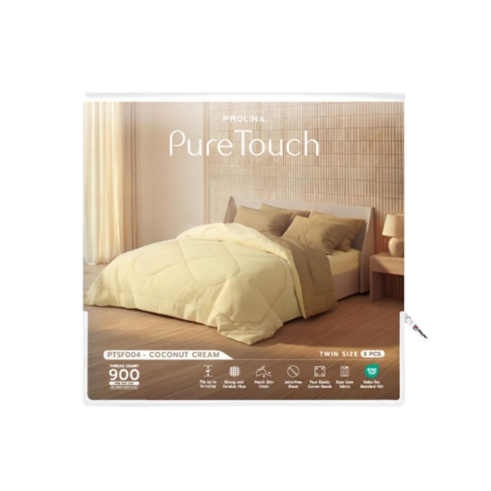 ชุดผ้าปูที่นอน 3.5 ฟุต (ชุด 3 ชิ้น) FROLINA PURE TOUCH PTSF004