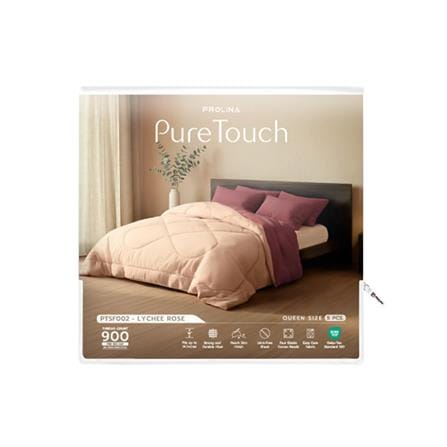 ชุดผ้าปูที่นอน 5 ฟุต (ชุด 5 ชิ้น) FROLINA PURE TOUCH PTSF002_3