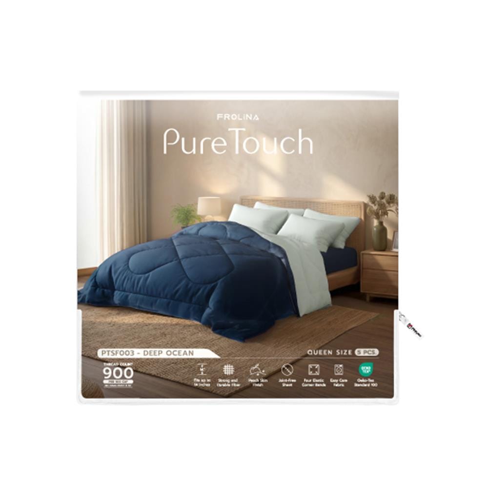ชุดผ้าปูที่นอน 5 ฟุต (ชุด 5 ชิ้น) FROLINA PURE TOUCH PTSF003