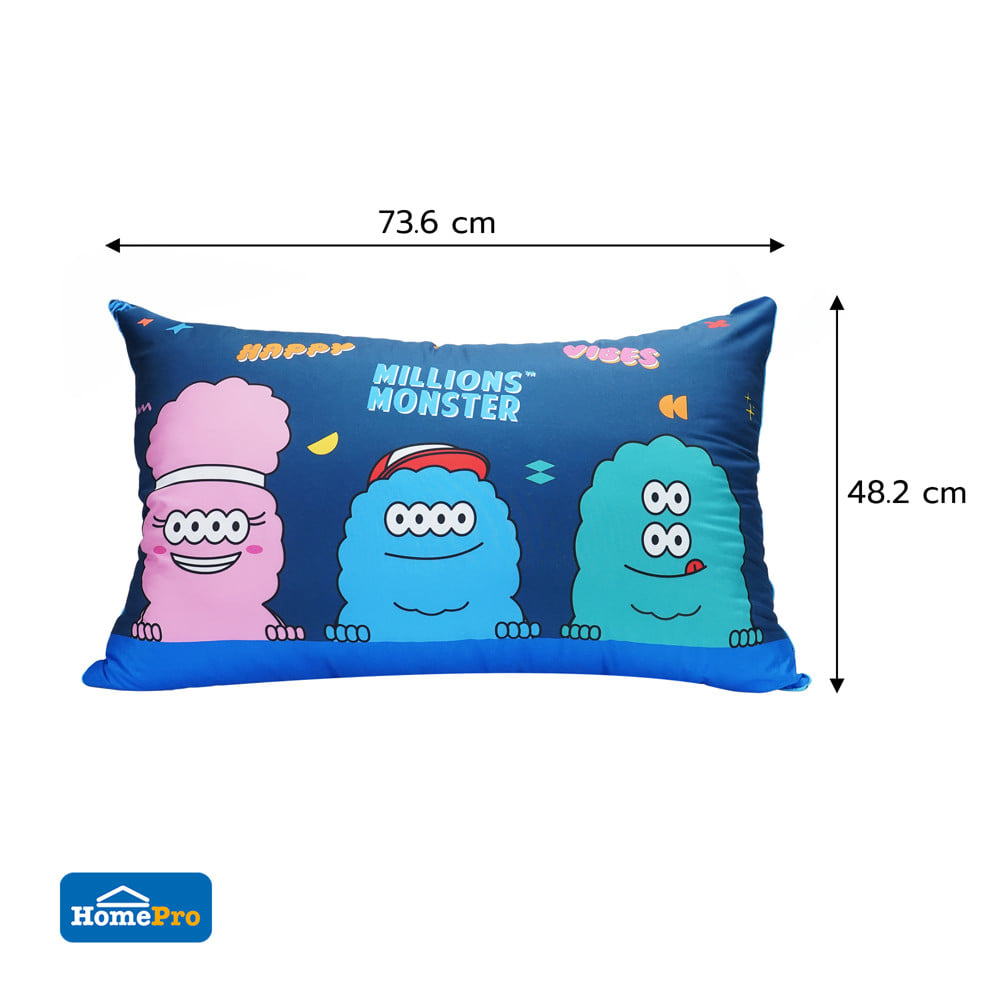 หมอนหนุน ใยสังเคราะห์ SNAZZ X MILLIONSMONSTER 19x29 นิ้ว