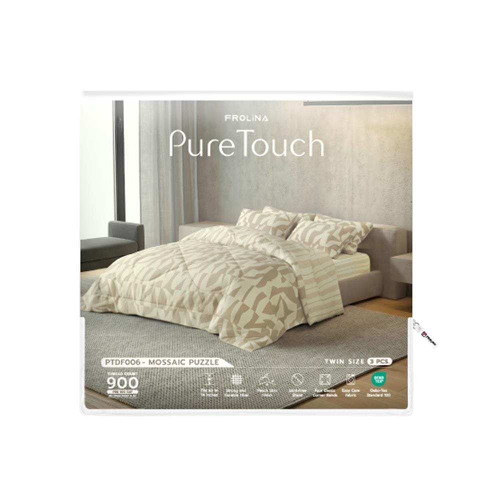 ชุดผ้าปูที่นอน 3.5 ฟุต (ชุด 3 ชิ้น) FROLINA PURE TOUCH PTDF006