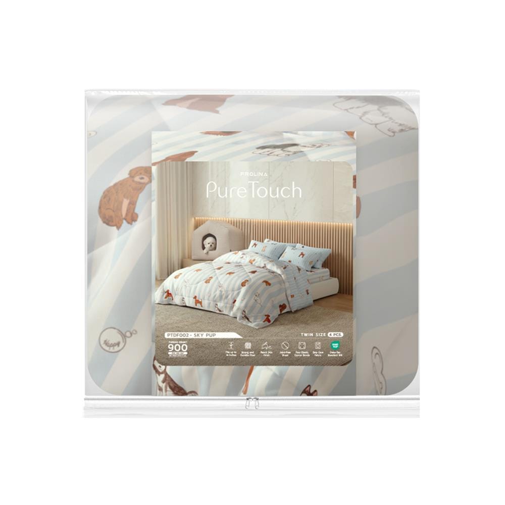 ชุดผ้าปูที่นอน 3.5 ฟุต (ชุด 4 ชิ้น) FROLINA PURE TOUCH PTDF002