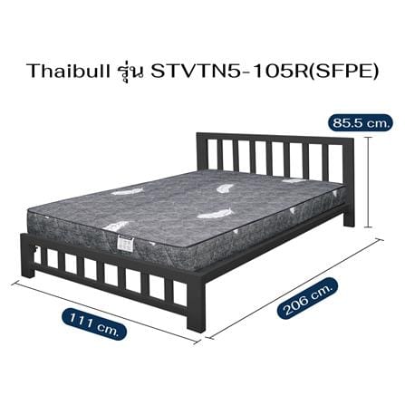เตียงเหล็ก 3.5 ฟุต THAIBULL STVTN5-105R(SFPE) สีดำ_6