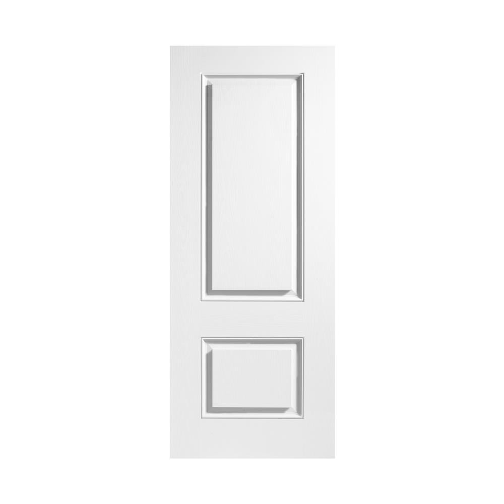 ประตูภายในไฟเบอร์กลาส ไม่เจาะลูกบิด ECO-DOOR 2PT 80x200 ซม. สีขาว