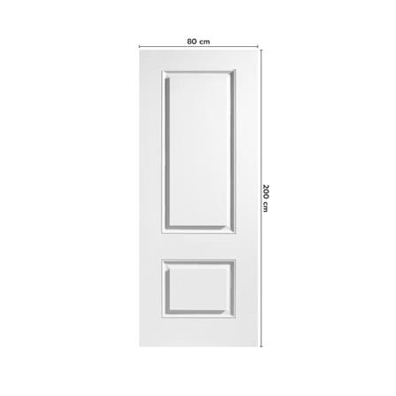 ประตูภายในไฟเบอร์กลาส ไม่เจาะลูกบิด ECO-DOOR 2PT 80x200 ซม. สีขาว_3