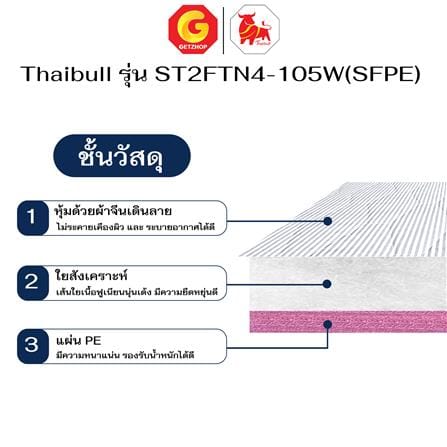 เตียง 2 ชั้น THAIBULL ST2FTN4-105W(SFPE) สีน้ำตาล_6