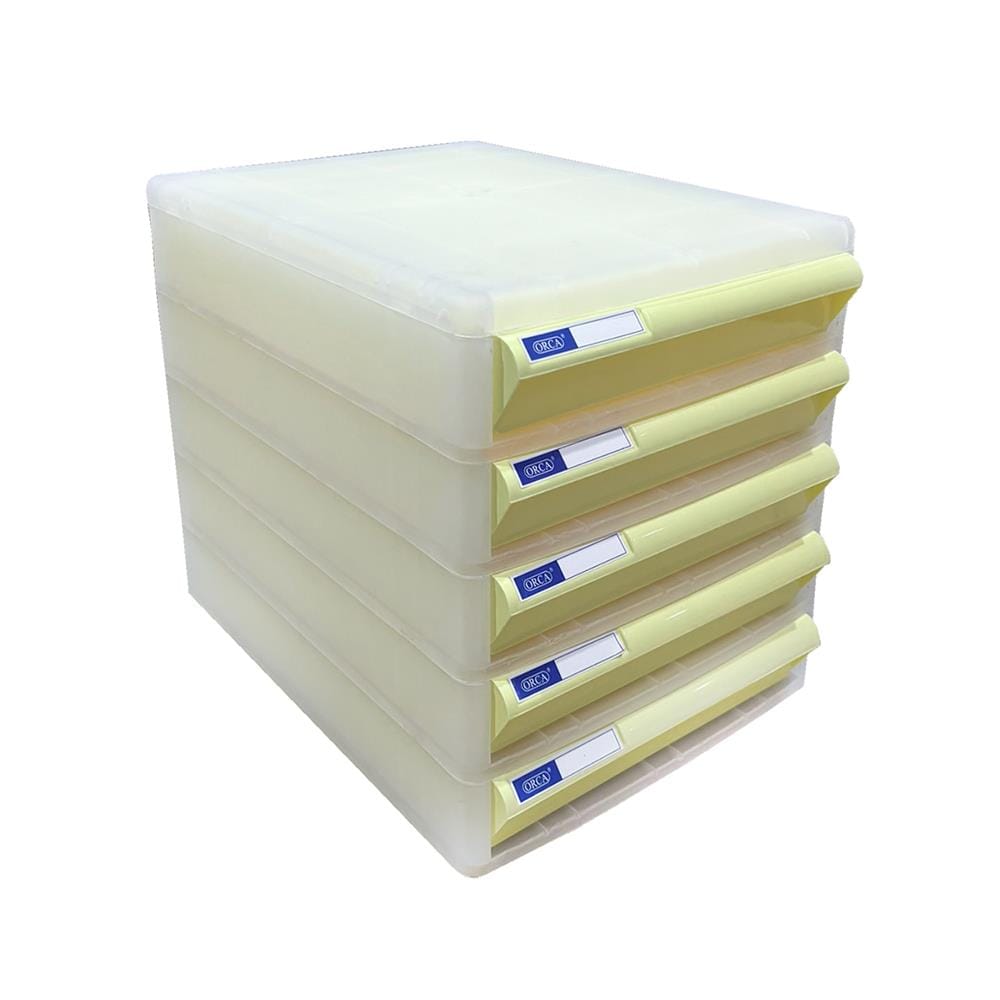 ตู้ลิ้นชักเก็บเอกสาร 5 ชั้น ORCA CBN-5 สีเหลือง