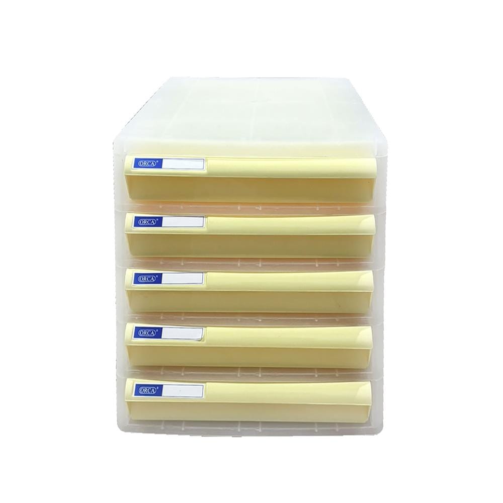 ตู้ลิ้นชักเก็บเอกสาร 5 ชั้น ORCA CBN-5 สีเหลือง