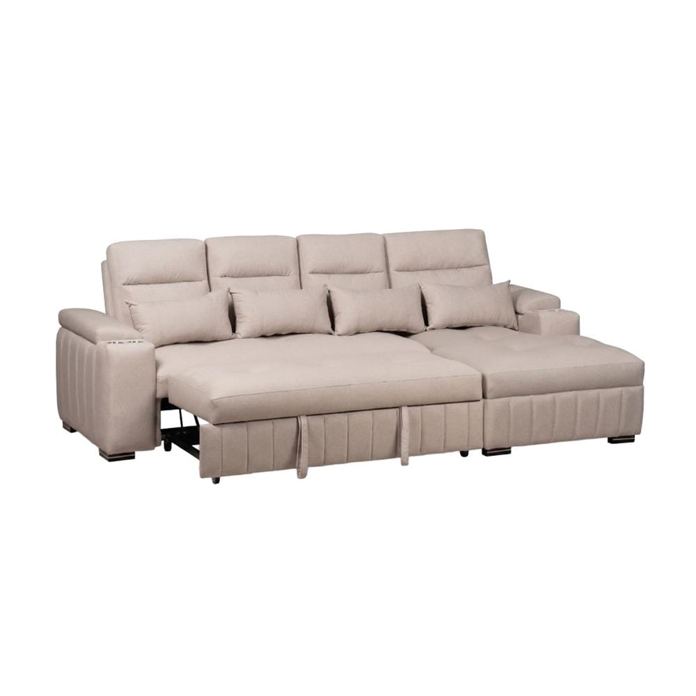 โซฟาเข้ามุมขวา AS FURNITURE KENZO CRU91L สีครีม