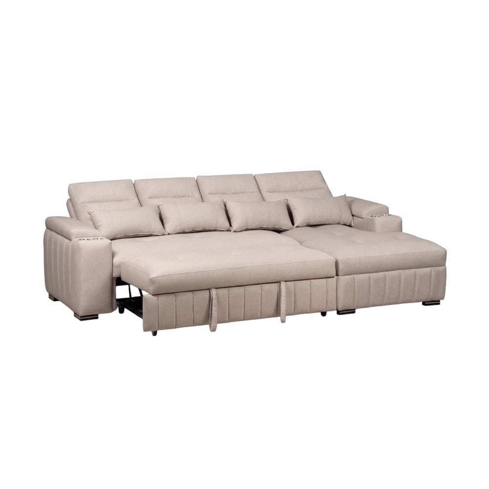 โซฟาเข้ามุมขวา AS FURNITURE KENZO CRU91L สีครีม
