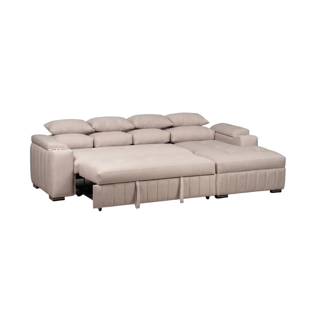 โซฟาเข้ามุมขวา AS FURNITURE KENZO CRU91L สีครีม