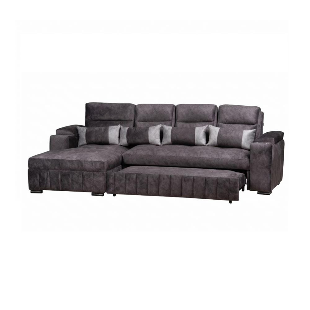 โซฟาเข้ามุมซ้าย AS FURNITURE KENZO DGYU40R สีเทาเข้ม