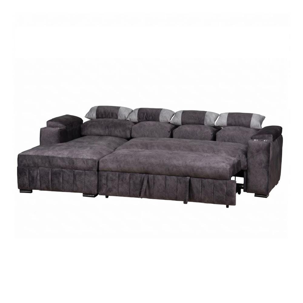 โซฟาเข้ามุมซ้าย AS FURNITURE KENZO DGYU40R สีเทาเข้ม