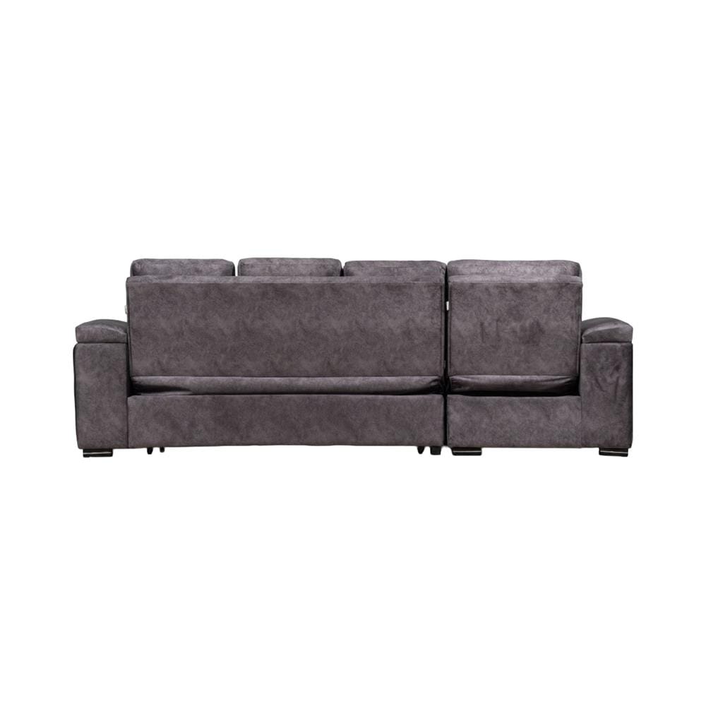 โซฟาเข้ามุมซ้าย AS FURNITURE KENZO DGYU40R สีเทาเข้ม