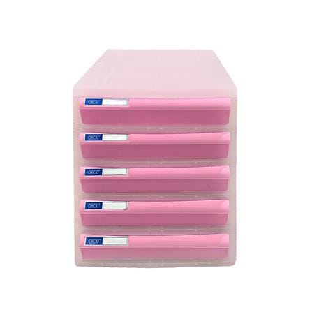 ตู้ลิ้นชักเก็บเอกสาร 5 ชั้น ORCA CBN-5 สีชมพู_0