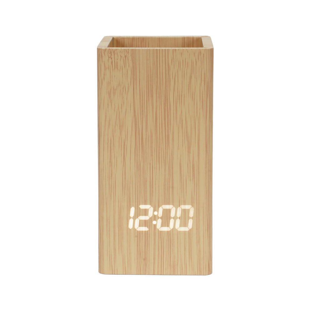 นาฬิกาดิจิทัล LED SNAZZ 26EC-2 2.7x5.5 นิ้ว สีน้ำตาล